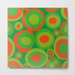 Bubbleroom in red and green Metal Print | Happy, Blobbs, Warm, Lightgreen, Graphicdesign, Cool, Tomato, Modern, Round, Blobs 