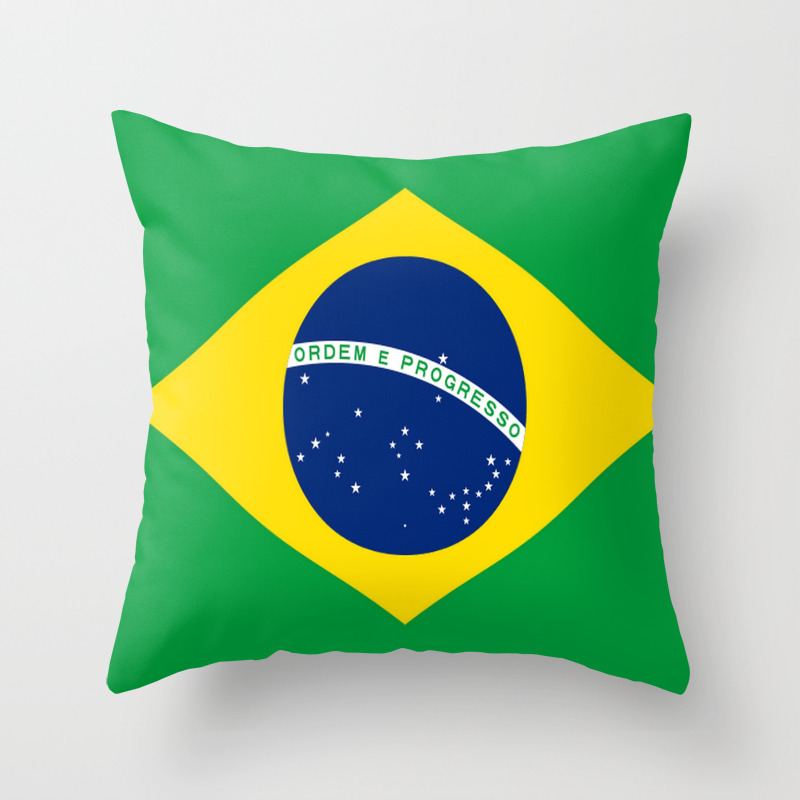 Flag Of Brazil Brazil Flag Flag Of Brazil Brazilian Rio Sao Paulo Rio De Janiero Carnival Throw Pillow By Oldking Society6