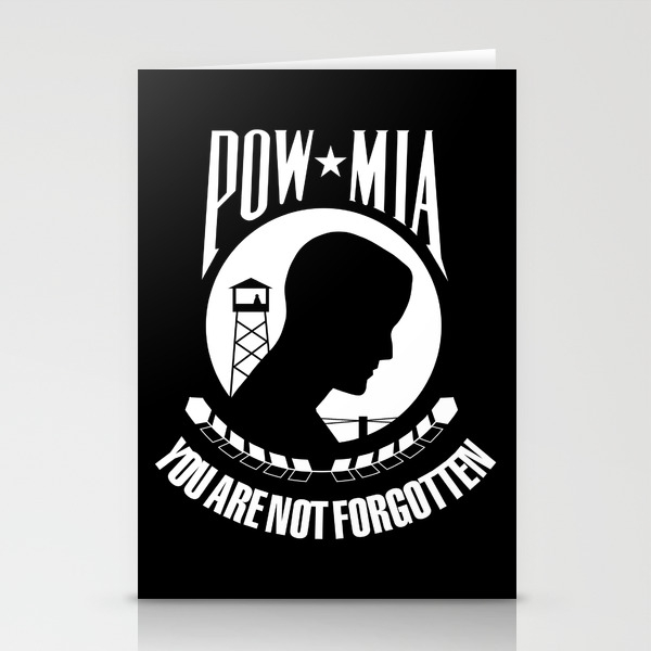 Pow Mia Prisoner Of War Missing In Action Flag Stationery Cards By Brucestanfieldartistamerica Society6