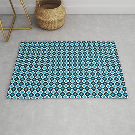 check it blue Rug