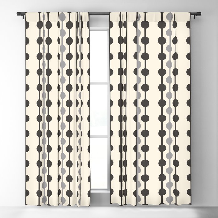 Black Gray Cream Blackout Curtain, Gray And Cream Curtains
