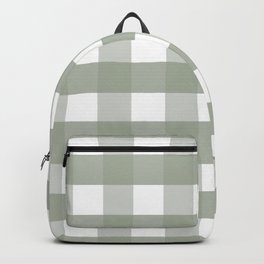 Goliath Desert Sage Grey Green and White Gingham Check Backpack