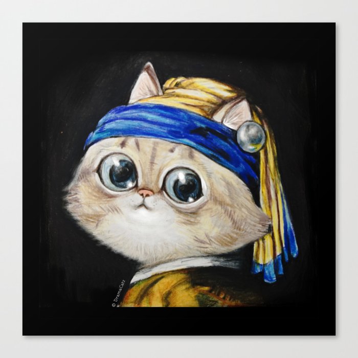 girl with pearl earring cat