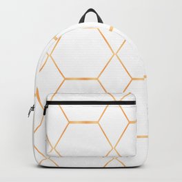 Golden Cubicles Pattern Backpack