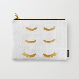 Gold Eyelashes Illustration Art Carry-All Pouch