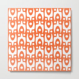 Mid Century Modern Abstract Pattern 542 Orange Metal Print | Graphicdesign, Geometric, Atomicage, Boomerang, Eamesera, Atomicwing, Boomerangs, Retro, Homedecorating, Orange 