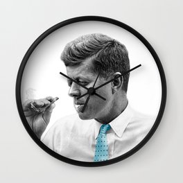 John F Kennedy Smoking Wall Clock