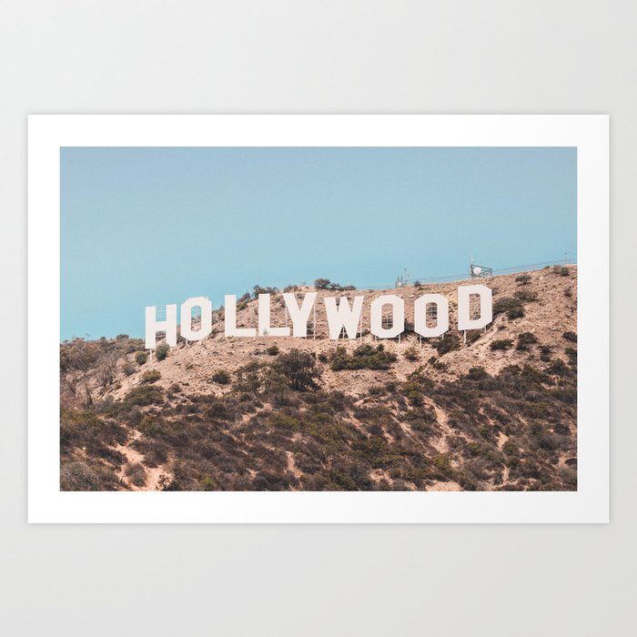 Hollywood Sign Art Print by trendart Society6
