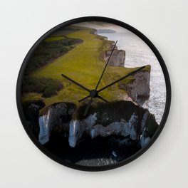 Coast of England Wall Clock | Stunning, Blue, Landscape, England, Greatbritian, Durdledoor, Jurassiccoast, Beach, Unitedkingdom, Orange 