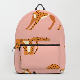 Cheetahs pattern on pink Backpack