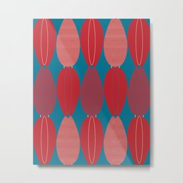 Abstract Retro Bugs - color palette 4 Metal Print