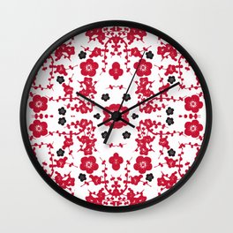 Bloody Blossoms Wall Clock