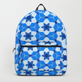 Mediterranean ornament blue and white pattern Backpack