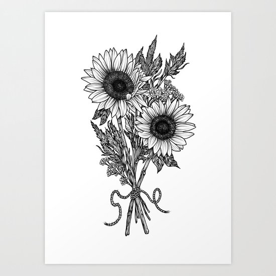 Black White Stippling Dot Work Sunflower Floral Print Art Print By Rebeccakosiuk Society6 But, this one's a real beauty and hopefully worth the wait. black white stippling dot work sunflower floral print art print by rebeccakosiuk