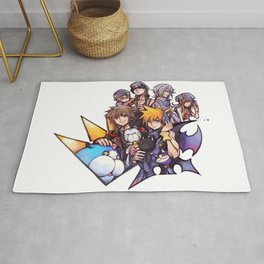 Kingdom Hearts Family Rug | Japan, Graphicdesign, Anime, Digital, Tapestry, Art, Roxas, Posters, Gamer, Wallart 