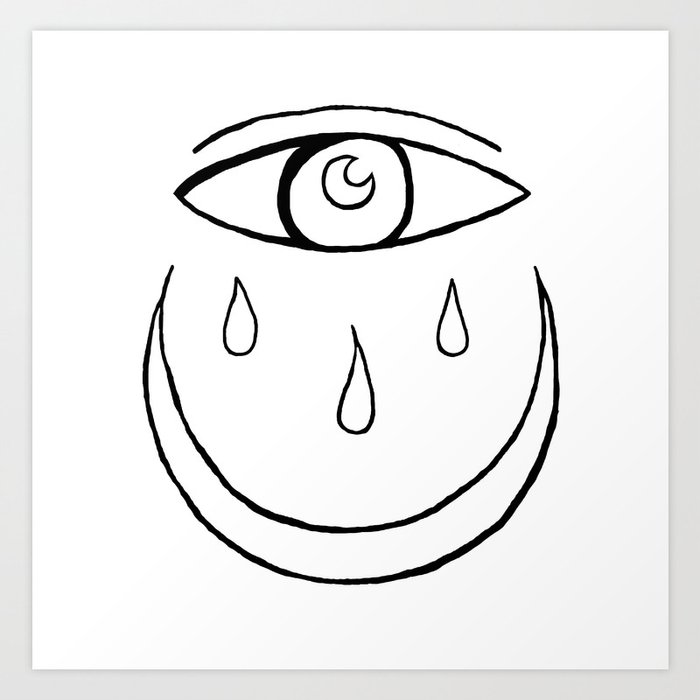 images Evil Eye Line Drawing evil eye crescent moon drawing art print by avrah rose photography
