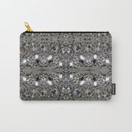 girly chic glitter sparkle rhinestone silver crystal Carry-All Pouch