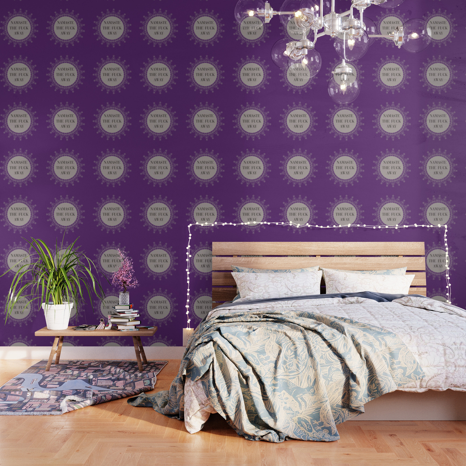 Namaste The Fuck Away Funny Quote Wallpaper By Littleladybug