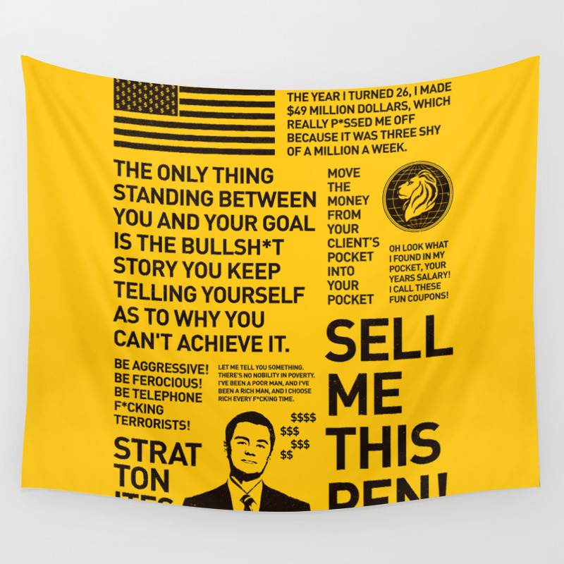 wolf of wall street tapestry