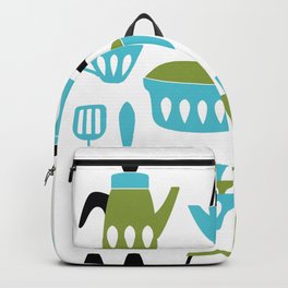 My Midcentury Modern Kitchen In Aqua And Avocado Backpack