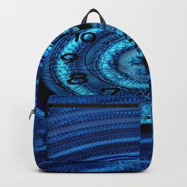 Hands of Time Blue Rippling Water Art Motif Backpack