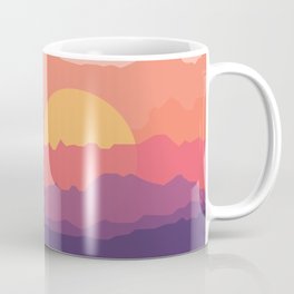 Minimal abstract sunset mountains III Coffee Mug