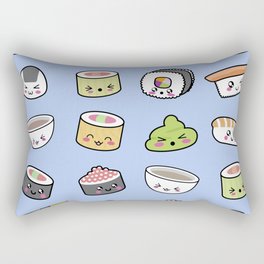 Happy kawaii sushi pattern Rectangular Pillow