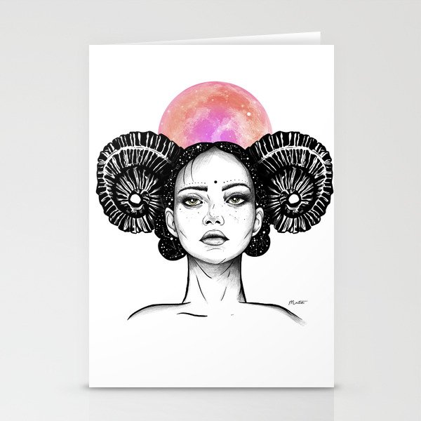 Aries Zodiac Series Stationery Cards By Maitch Society6