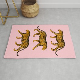Tigers (Pink and Marigold) Rug