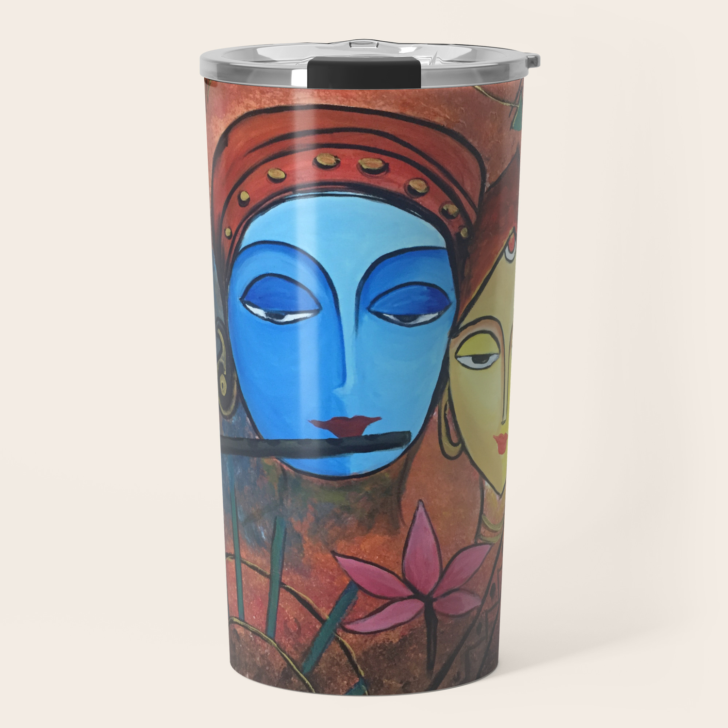 radha krishna love painting Travel Mug by gouravart | Society6