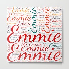 Emmie Metal Print | Graphicdesign, Female Emmie, Colors First Name, Horizontal America, Vidddie Publyshd, Birthday Popular, Woman Baby Girl, Wordcloud Positive 
