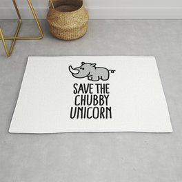 Save the chubby unicorn Rug