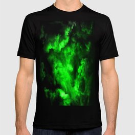 Envy - Abstract In Black And Neon Green T Shirt