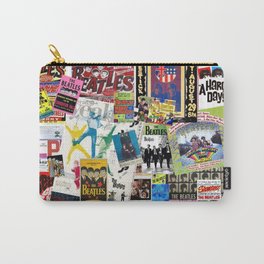 British Rock and Roll Invasion Fab Four Vintage Concert Rock and Roll Photography / Photographs Collage  Carry-All Pouch