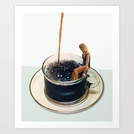 COFFEE by Beth Hoeckel Kunstdrucke | Curated, Color, Digital, Photo, Graphicdesign, Pop Surrealism, Minimal, Vintage, Illustration, Popart 