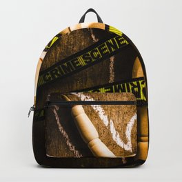 Tracing of tragedy Backpack | Crimescene, Toy, Law, Forensics, Representation, Man, Chalked, Forensicscience, Chalk, Tape 