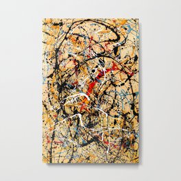 Jackson Pollock (American, 1912-1956) - Number 20 - 1949 - Action painting - Drip period - Abstract Expressionism - Enamel Paint on canvas - Digitally Enhanced Version - Metal Print | Pollock, Pollocknumber20, Jacksonpollock20, Jacksonpollock, Enamelpaint, Expressionism, Number201949, Expressionist, Abstract, Splattercolorful 