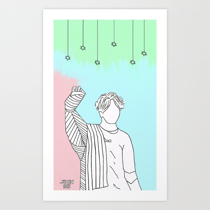 >Bts Jimin Design Art Print By Lellijelliart Society6