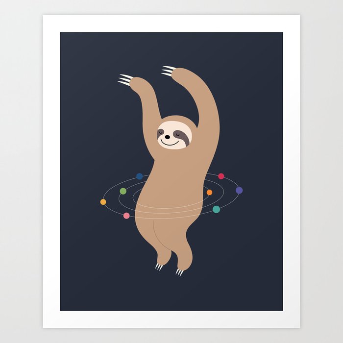 Discover the motif SLOTH GALAXY by Andy Westface as a print at TOPPOSTER
