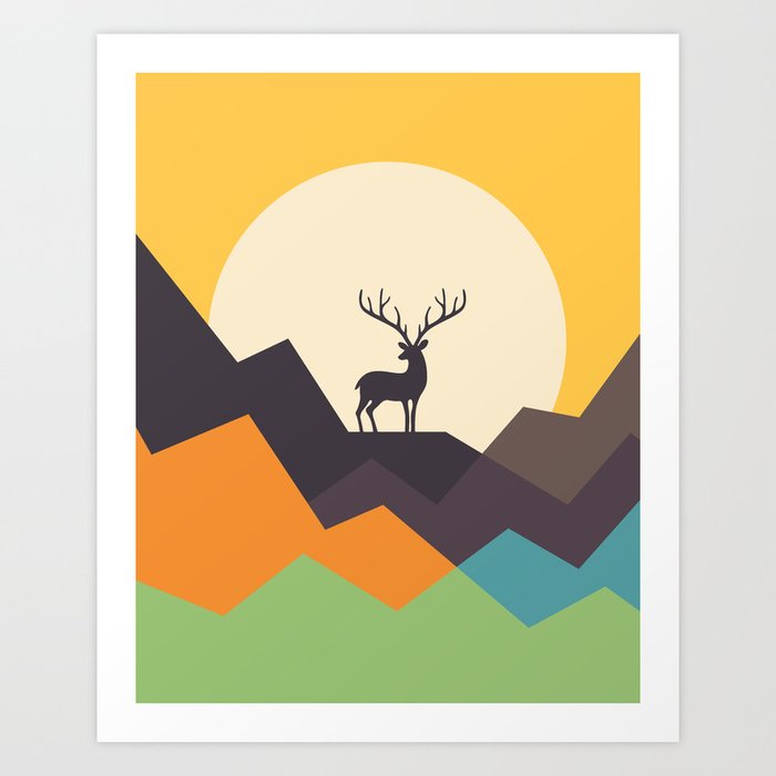 Discover the motif DEER by Andy Westface as a print at TOPPOSTER