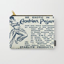 Vintage Pajama Ad Carry-All Pouch | Vintage, Typography, Illustration 