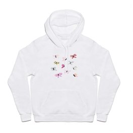 Happy Wings - Soft Pastels Hoody | Colorful, Wings, Painting, Flying, Butterflies, Feminine, Pink, Hand Painted, Butterfly, Spring 