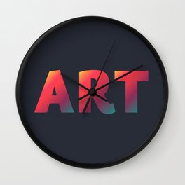 Art, minimalist typography, minimalist illustration, colorful, inspiring wall ar, inspirational word Wall Clock