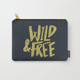 Wild and Free x Gold and Navy Carry-All Pouch
