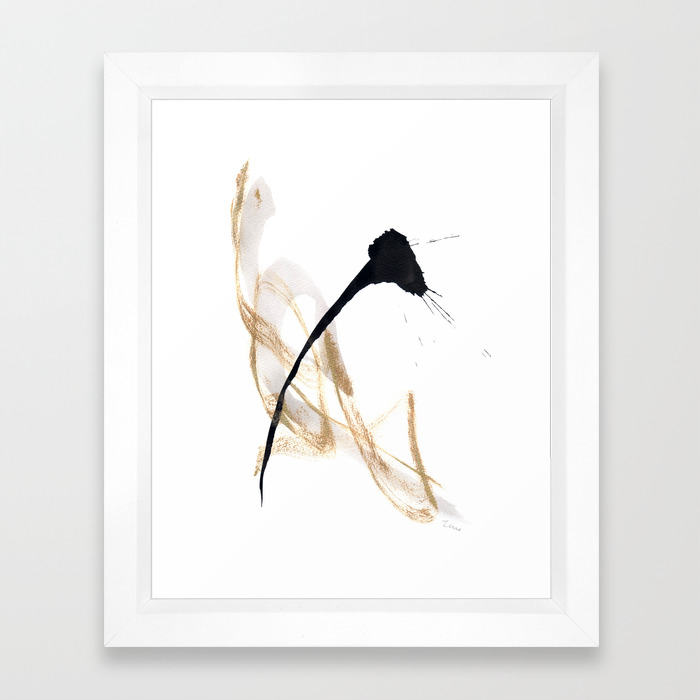 Live Your Color No 10 Black Gold Modern Minimal Black And White Abstract Painting Framed Art Print By Lennaarty Society6 Gold black and white original new modern abstract signed painting | ships free. society6