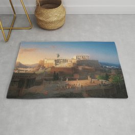 The Acropolis of Athens, Greece by Leo von Klenze Rug