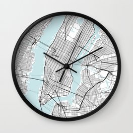 New York City Map Wall Clock