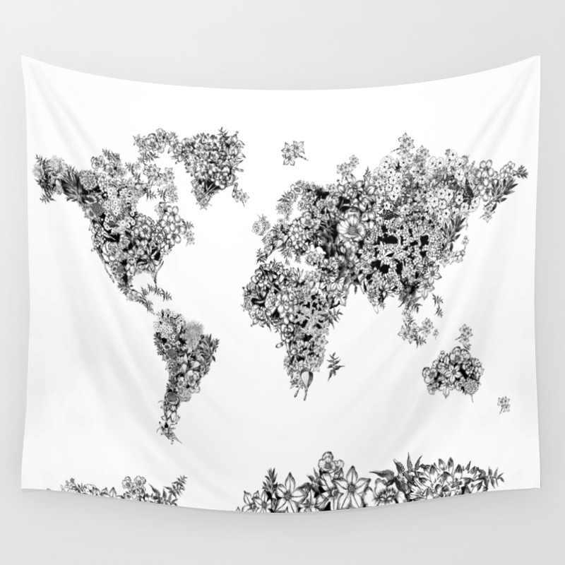 white tapestry