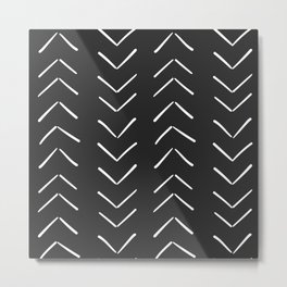 Boho Big Arrows in Black and White Metal Print | Curated, Boho, Graphicdesign, Fabric, Black And White, Print, Bohemian, Pattern, Digital, Drawing 