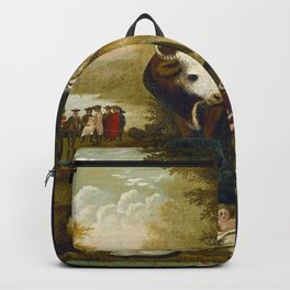 Classical Masterpiece 1833 'A Peaceable Kingdom' by Edward Hicks Backpack